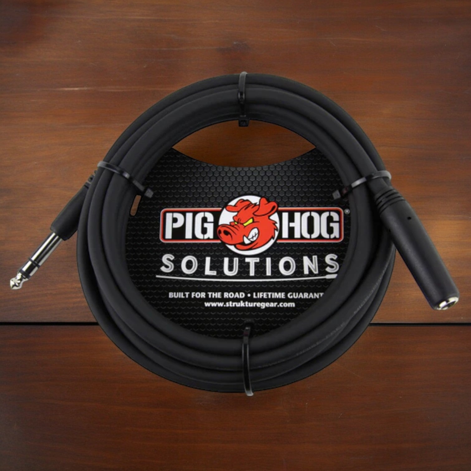 SOLUCIONES PIG HOG - CABLE DE EXTENSIÓN PARA AURICULARES DE 10 PIES, 1/4"