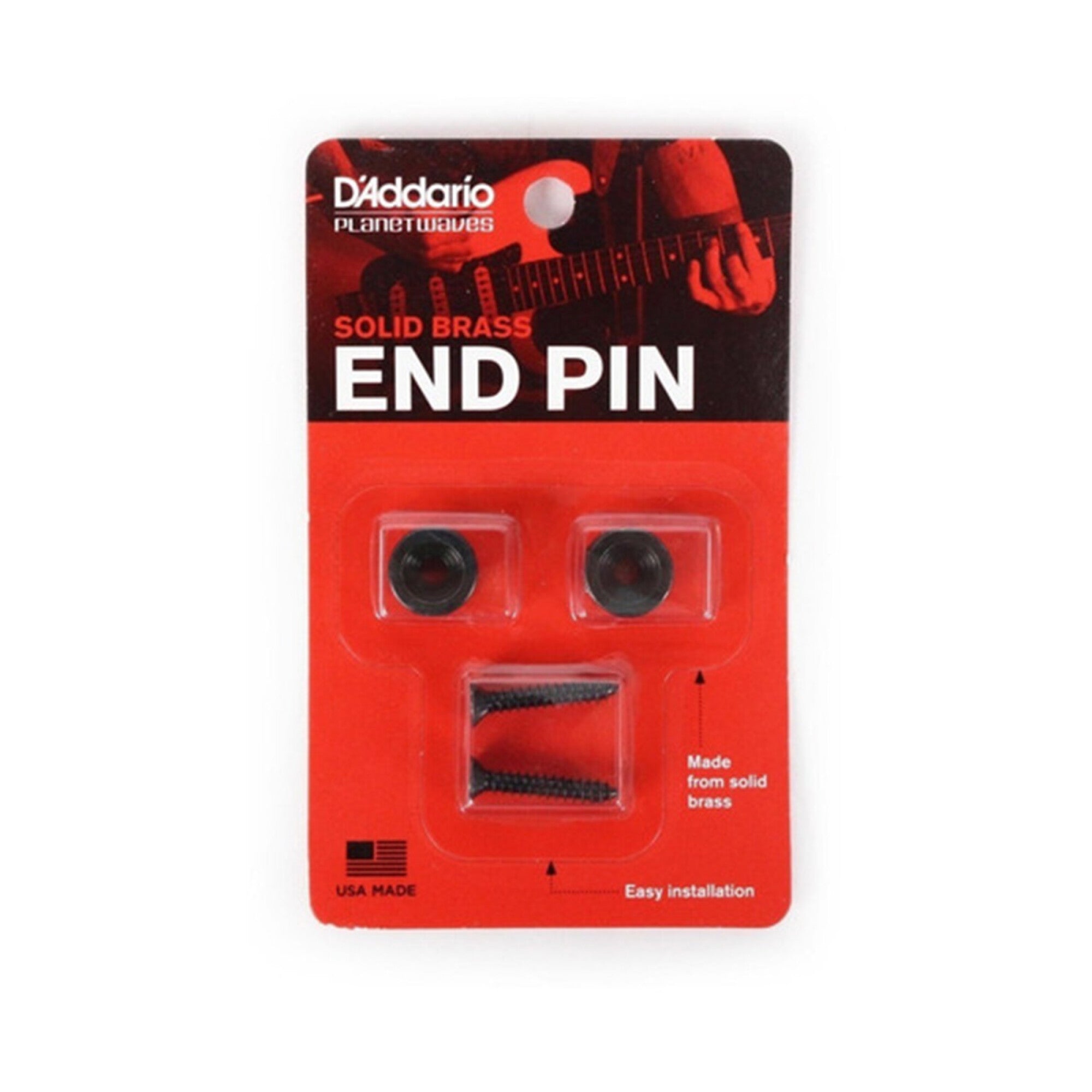 D'Addario Solid Brass End Pins - Brass (Pair)